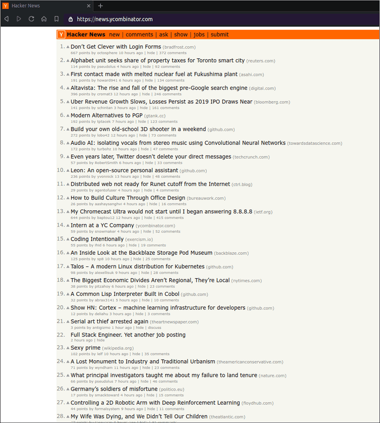 Leon on Hacker News